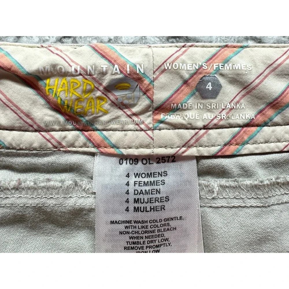 Mountain Hardwear Shorts Womens 4 Flat Front Outdoor Pockets Hiking Bermuda